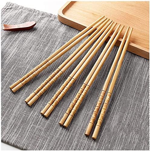 10 Pairs Nice and Good Chopsticks Wooden Reusable Set Travel Chopsticks With Case Reusable Chinese Korean Japanese Bamboo Portable Chopsticks Utensil Dishwasher Safe